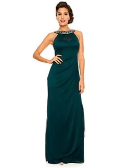 Groene Galajurk Met Modieus Beleg