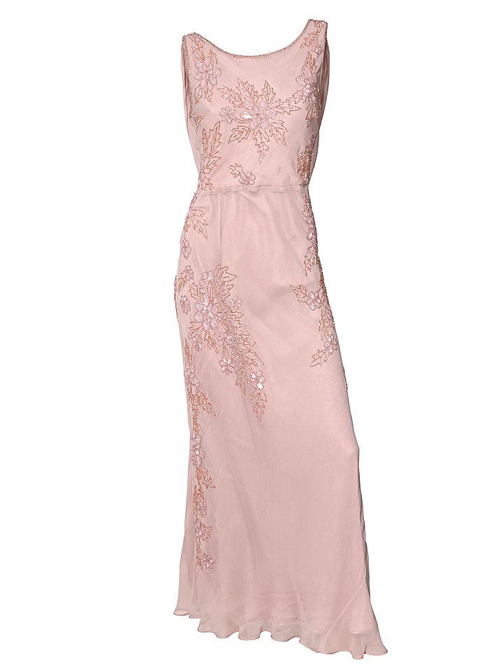 Avondjurk In De Kleur Rose Met Kant 1 Avondjurk In De Kleur Rose Met Kant