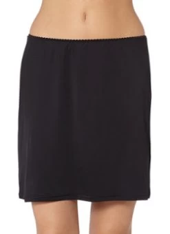 Hanro Zwarte Onderrok Satin Deluxe