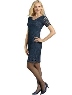 Kanten Cocktailjurk Nachtblauw