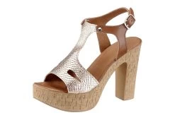 LAURA SCOTT Highheel-sandaaltjes Van Leer